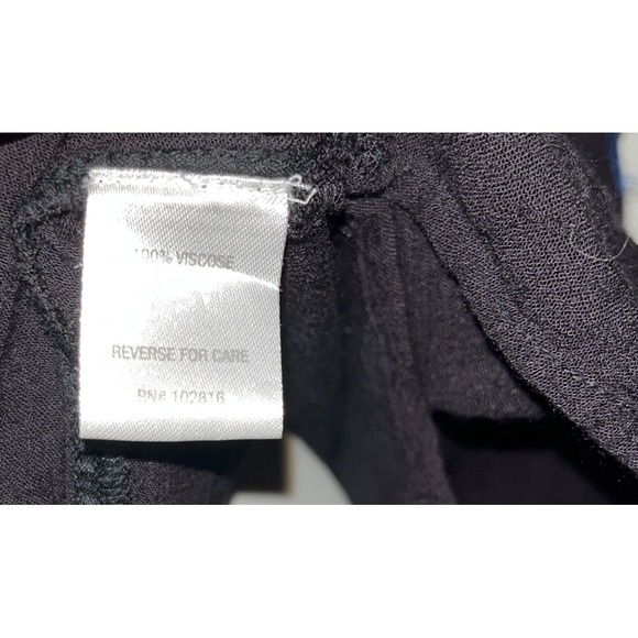 Garnet Hill Top S Black Blue Embroidered  Boho Peasant Cottagecore Hippie - Picture 5 of 8